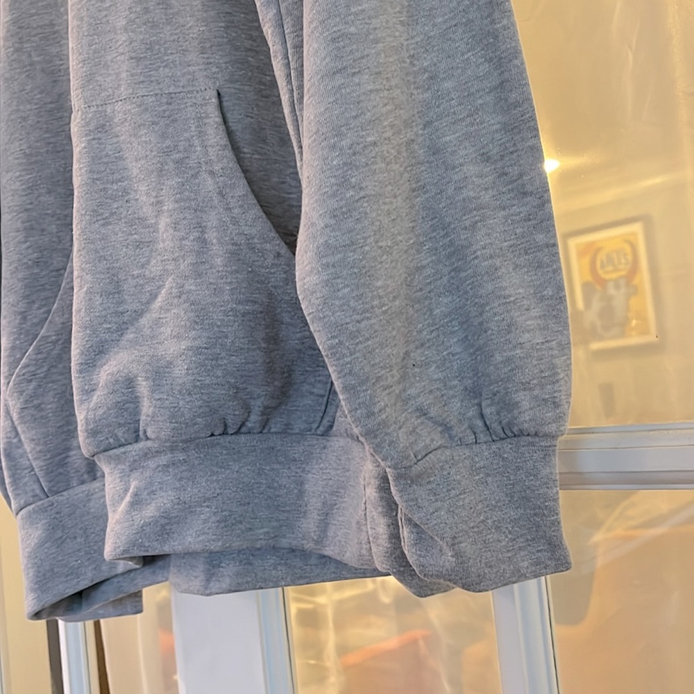 VAIL Graphic Turtleneck/Hoodie Sweatshirt • Rare • Gray/Navy Lettering • Small - Picture 8 of 8
